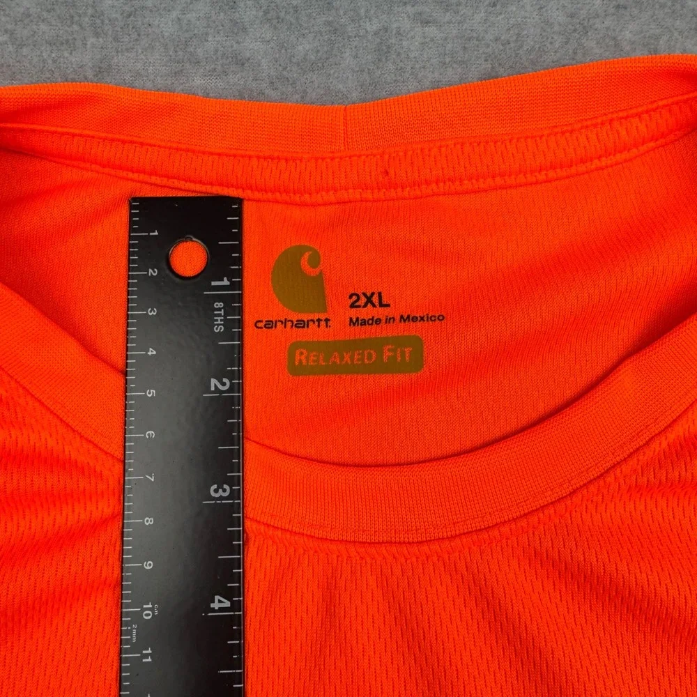 Lot of 2 Carhartt Force Relaxed Fit Pocket T-Shirts Mens 2XL Orange 100493 824